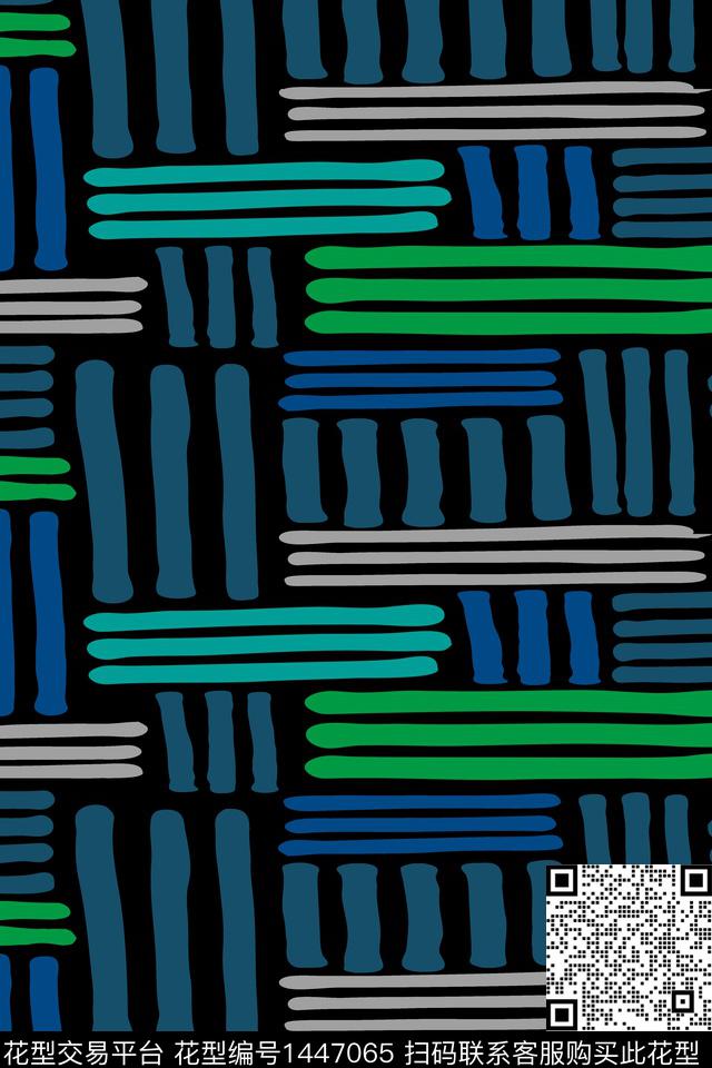 大牌风男装满版花几何数码印花华亿平台下载（图片编号: 1447065） - 瓦栏（Walan）