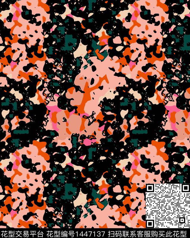 抽象女装几何传统印花华亿平台下载（图片编号: 1447137） - 瓦栏（Walan）