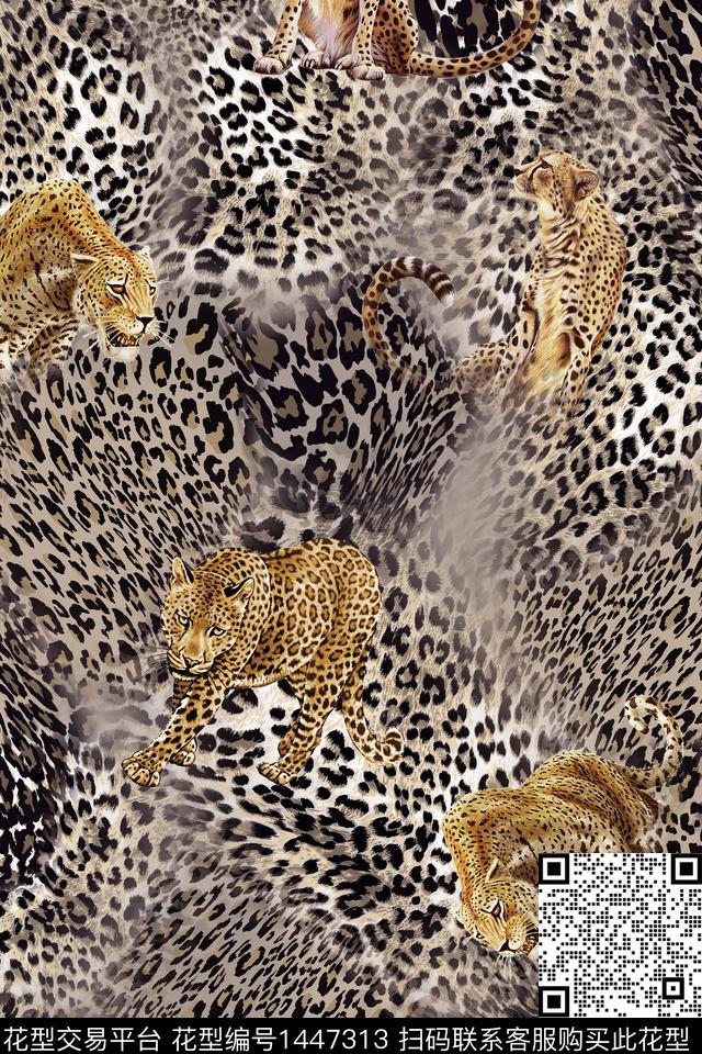 豹纹豹子动物纹数码印花华亿平台下载（图片编号: 1447313） - 瓦栏（Walan）