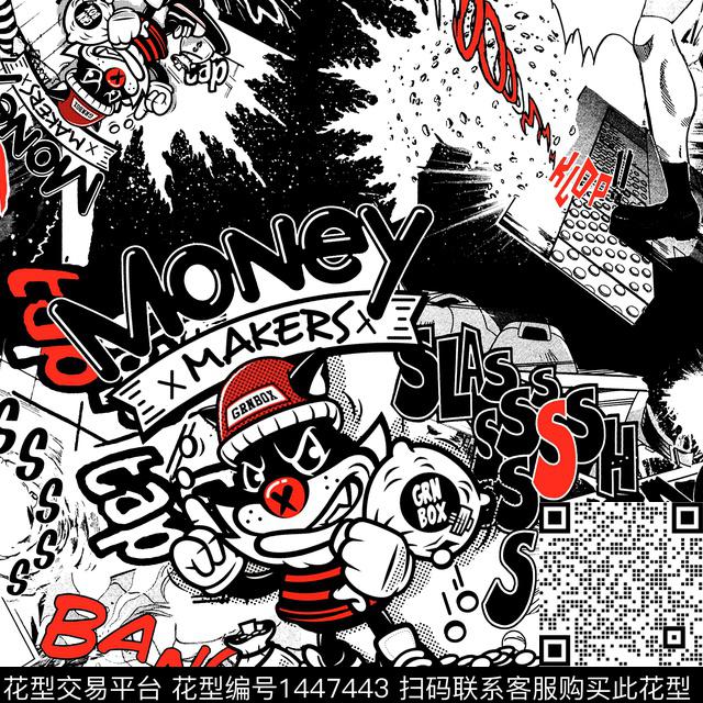 插画动漫卡通数码印花华亿平台下载（图片编号: 1447443） - 瓦栏（Walan）