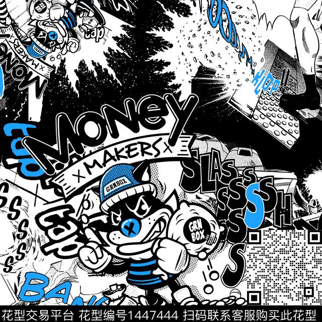 插画动漫卡通数码印花华亿平台下载（图片编号: 1447444） - 瓦栏（Walan）