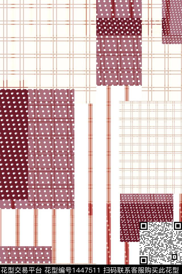 几何大牌风小清新数码印花华亿平台下载（图片编号: 1447511） - 瓦栏（Walan）