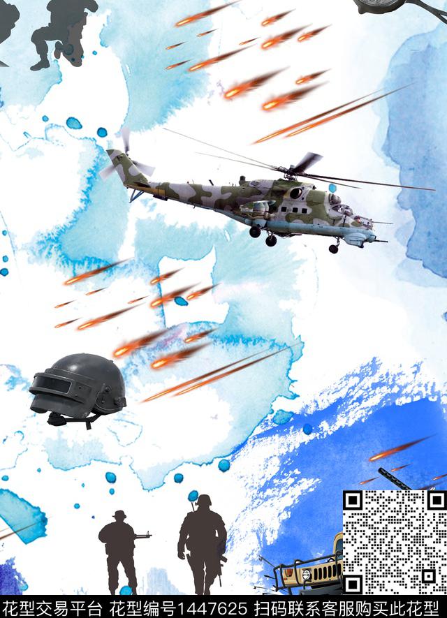 水彩飞机大牌风数码印花华亿平台下载（图片编号: 1447625） - 瓦栏（Walan）