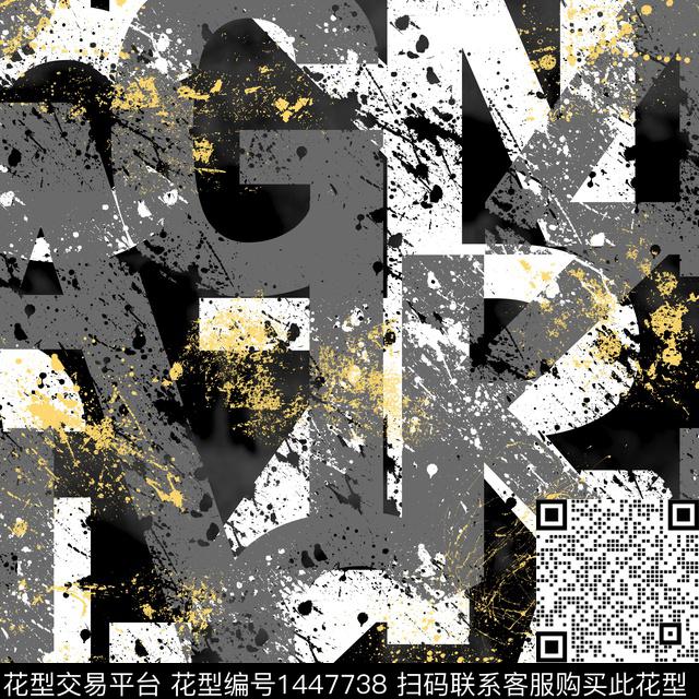 几何字母男装传统印花华亿平台下载（图片编号: 1447738） - 瓦栏（Walan）