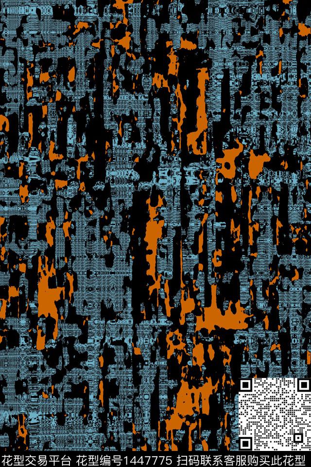 渐变时尚大牌风数码印花华亿平台下载（图片编号: 1447775） - 瓦栏（Walan）