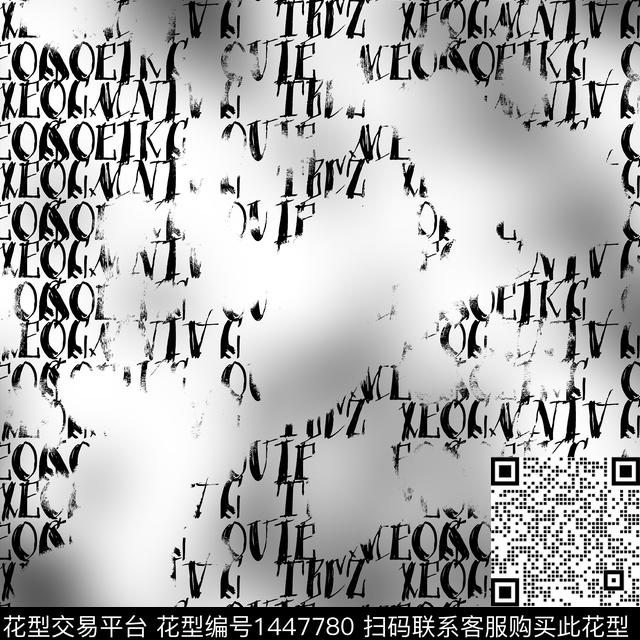 几何字母数码华亿平台数码印花华亿平台下载（图片编号: 1447780） - 瓦栏（Walan）