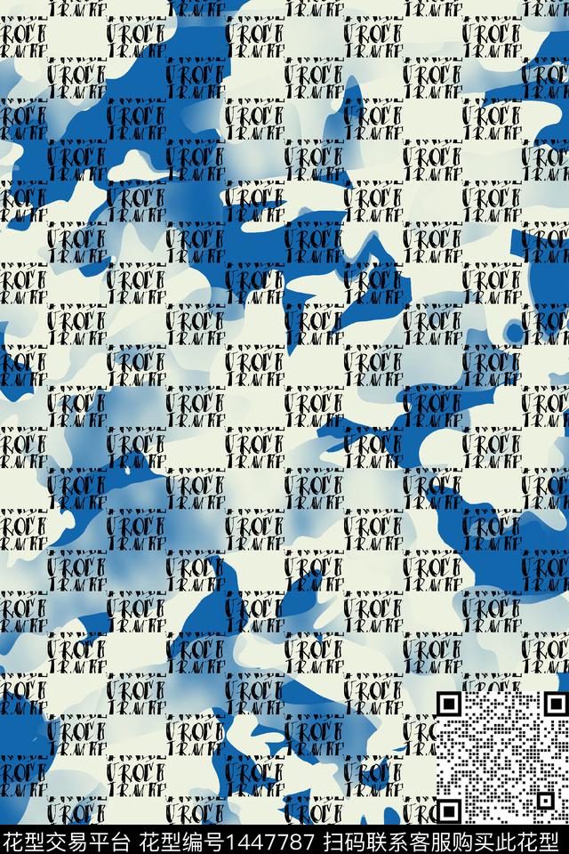 几何字母数码华亿平台数码印花华亿平台下载（图片编号: 1447787） - 瓦栏（Walan）