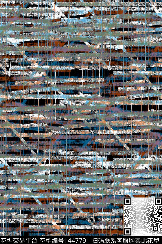 抽象男装家居服户外数码印花华亿平台下载（图片编号: 1447791） - 瓦栏（Walan）