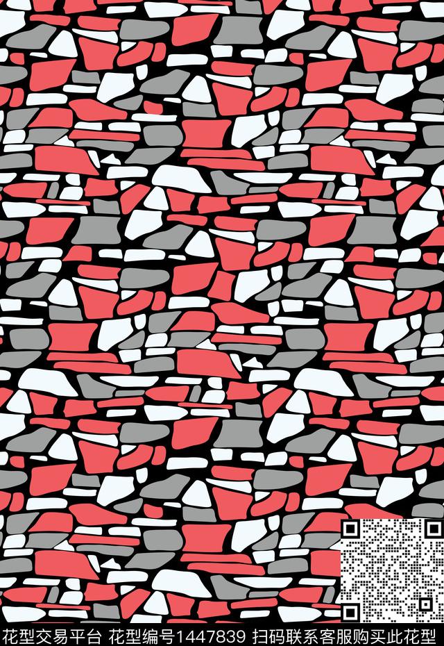 菱形男装格子墙花数码印花华亿平台下载（图片编号: 1447839） - 瓦栏（Walan）