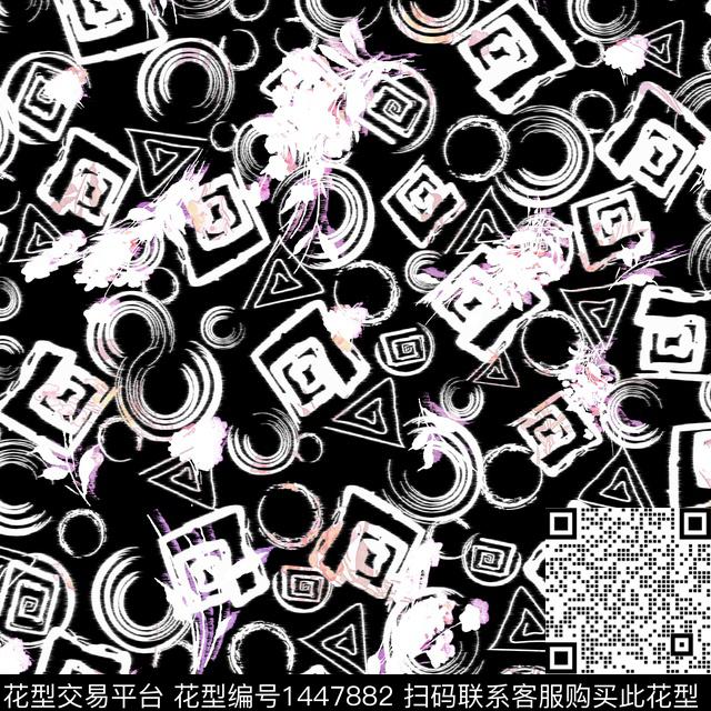 几何男装小碎花数码印花华亿平台下载（图片编号: 1447882） - 瓦栏（Walan）