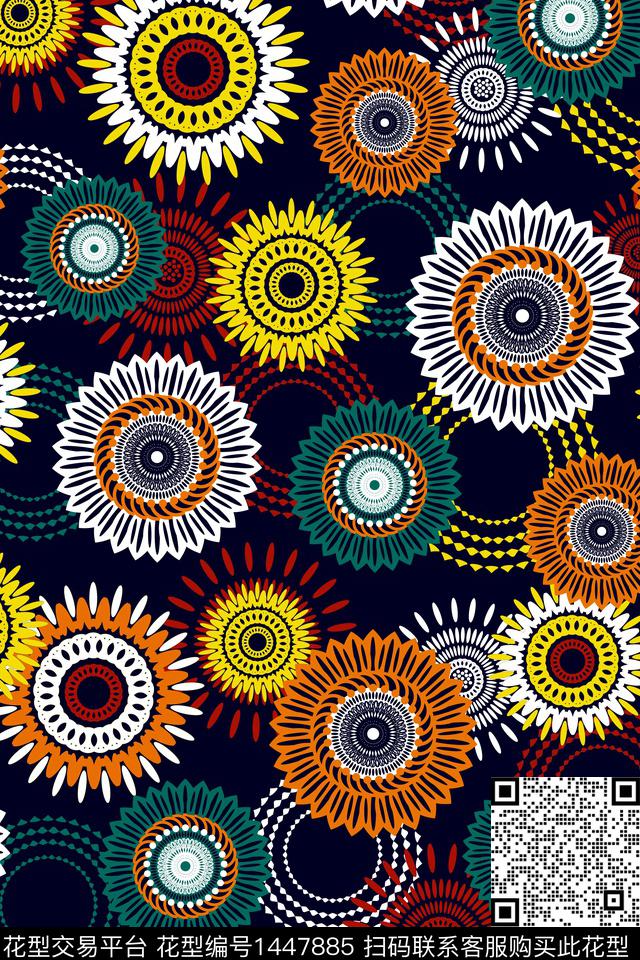 中东民族风大牌风数码印花华亿平台下载（图片编号: 1447885） - 瓦栏（Walan）