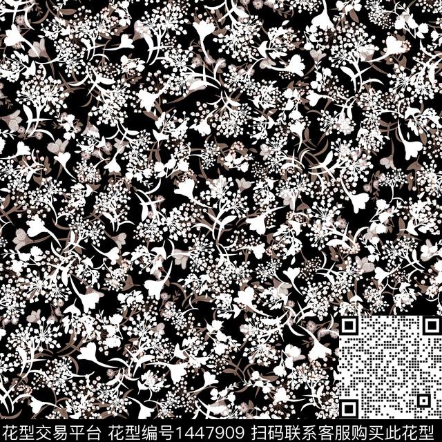 花卉小碎花满版散花数码印花华亿平台下载（图片编号: 1447909） - 瓦栏（Walan）