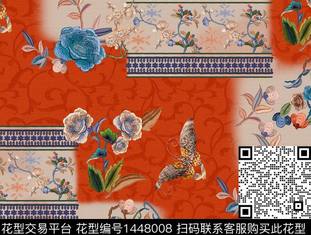 香云纱真丝女装绣花华亿平台数码印花华亿平台下载（图片编号: 1448008） - 瓦栏（Walan）