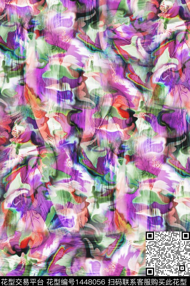 几何炫彩女装数码印花华亿平台下载（图片编号: 1448056） - 瓦栏（Walan）