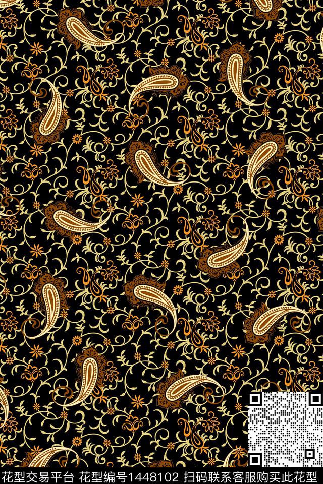 民族风小碎花大牌风数码印花华亿平台下载（图片编号: 1448102） - 瓦栏（Walan）