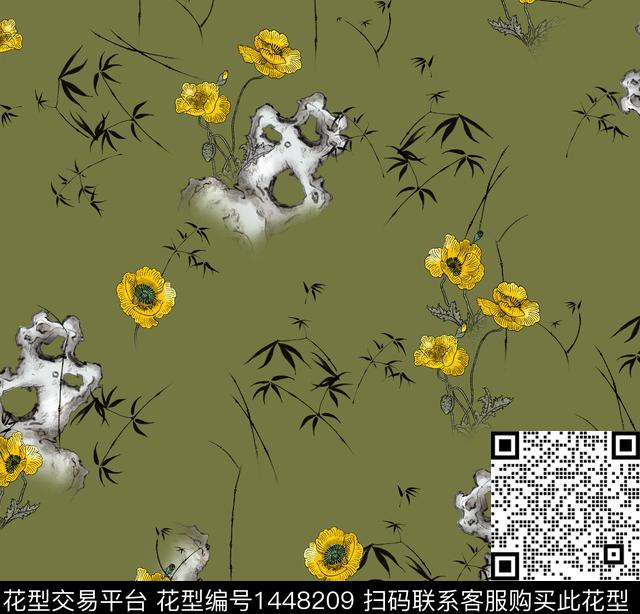 连衣裙女装花卉传统印花华亿平台下载（图片编号: 1448209） - 瓦栏（Walan）