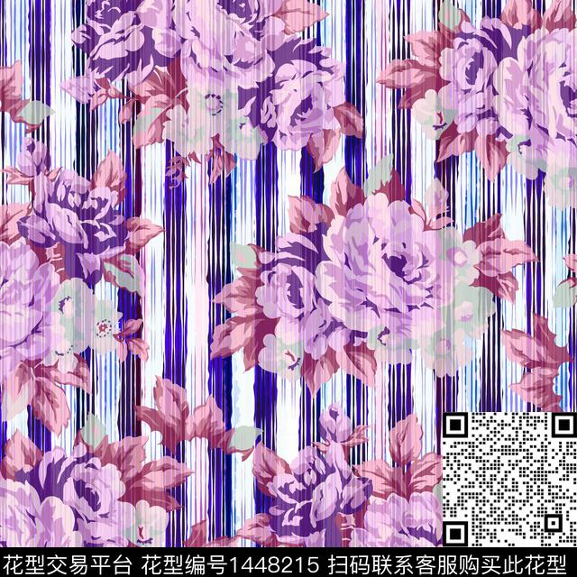 绿植树叶数码华亿平台花卉数码印花华亿平台下载（图片编号: 1448215） - 瓦栏（Walan）