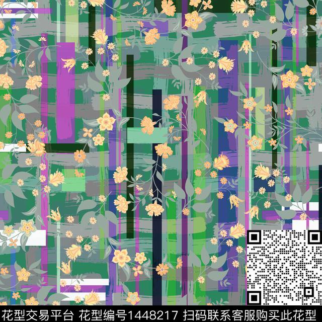 绿植树叶数码华亿平台花卉数码印花华亿平台下载（图片编号: 1448217） - 瓦栏（Walan）