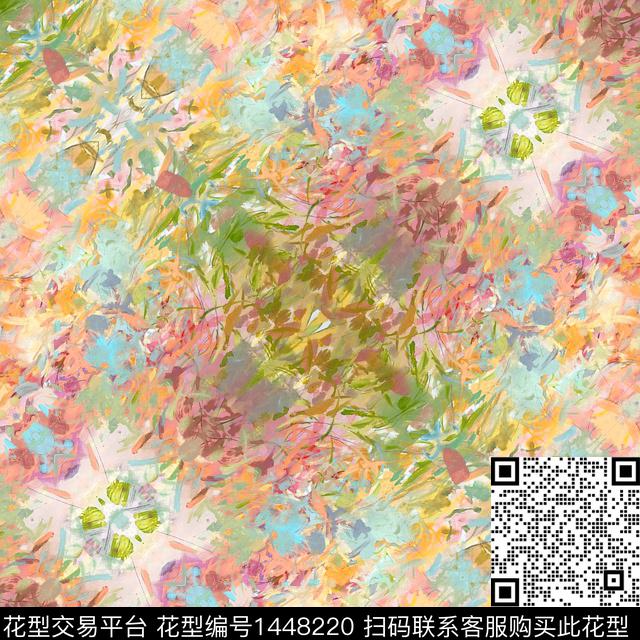 肌理笔触女装数码印花华亿平台下载（图片编号: 1448220） - 瓦栏（Walan）