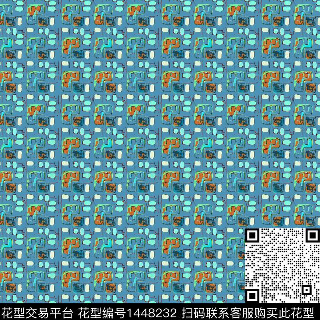 几何大牌风抽象传统印花华亿平台下载（图片编号: 1448232） - 瓦栏（Walan）