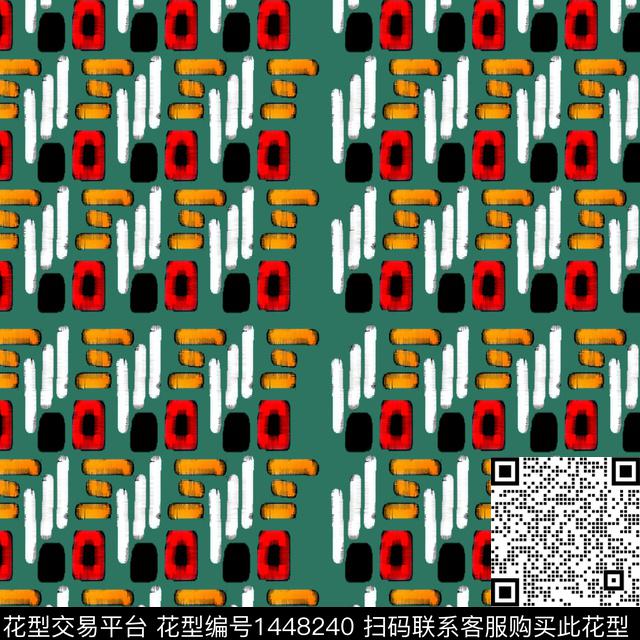 几何大牌风抽象传统印花华亿平台下载（图片编号: 1448240） - 瓦栏（Walan）