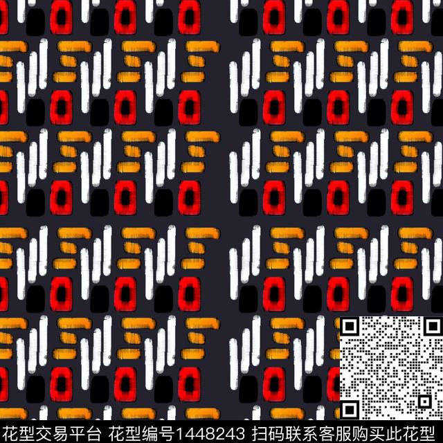 几何大牌风抽象传统印花华亿平台下载（图片编号: 1448243） - 瓦栏（Walan）