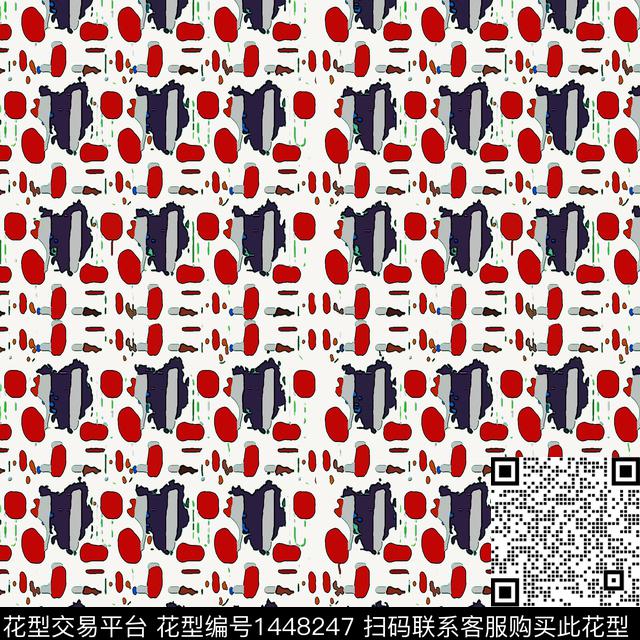 几何大牌风抽象传统印花华亿平台下载（图片编号: 1448247） - 瓦栏（Walan）