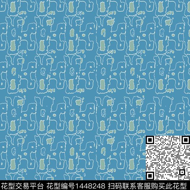 几何大牌风抽象传统印花华亿平台下载（图片编号: 1448248） - 瓦栏（Walan）