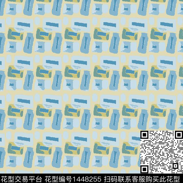 几何大牌风抽象数码印花华亿平台下载（图片编号: 1448255） - 瓦栏（Walan）