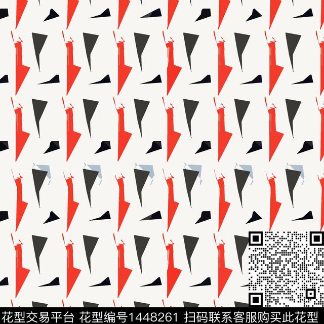 几何大牌风抽象传统印花华亿平台下载（图片编号: 1448261） - 瓦栏（Walan）