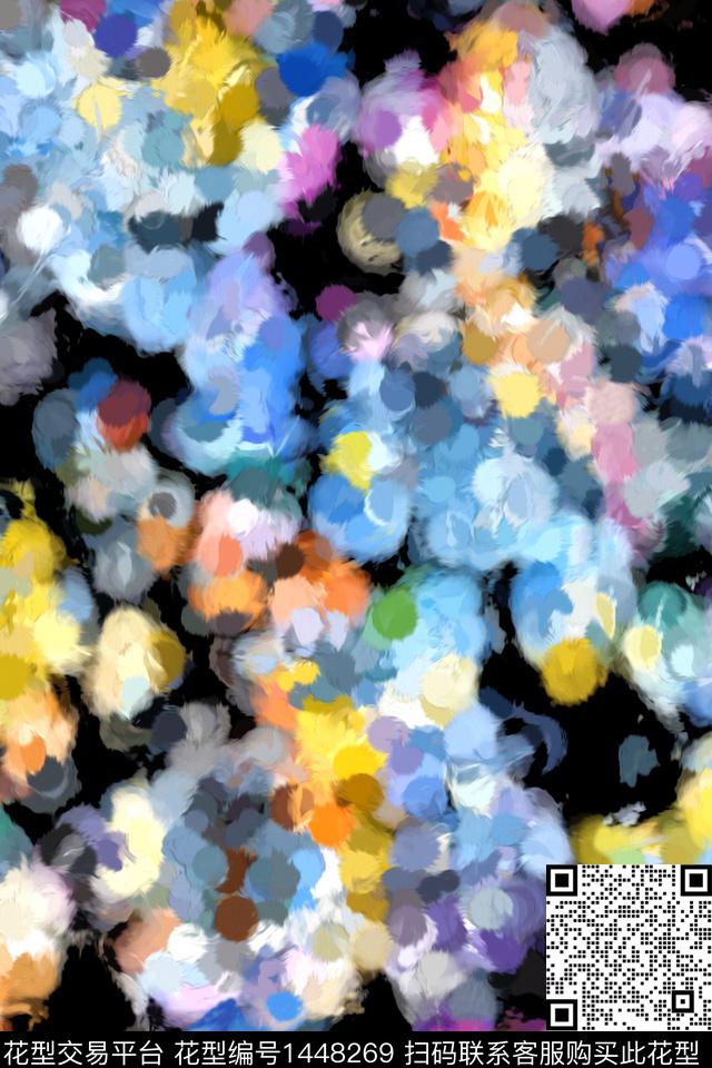 油画华亿平台炫彩抽象数码印花华亿平台下载（图片编号: 1448269） - 瓦栏（Walan）