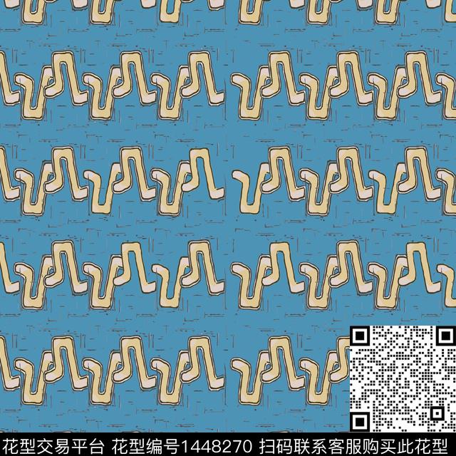 几何大牌风抽象传统印花华亿平台下载（图片编号: 1448270） - 瓦栏（Walan）