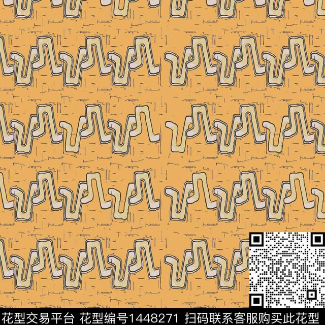 几何大牌风抽象传统印花华亿平台下载（图片编号: 1448271） - 瓦栏（Walan）