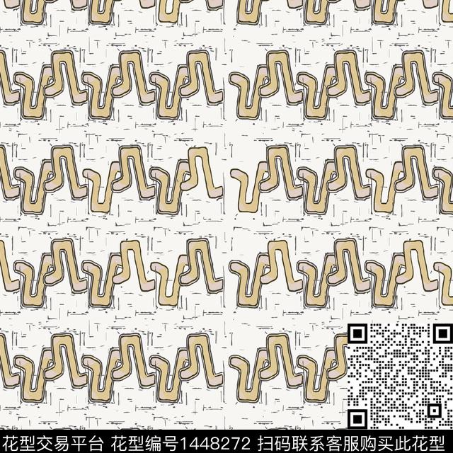 几何大牌风抽象传统印花华亿平台下载（图片编号: 1448272） - 瓦栏（Walan）