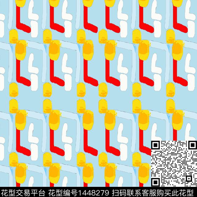 几何大牌风抽象传统印花华亿平台下载（图片编号: 1448279） - 瓦栏（Walan）