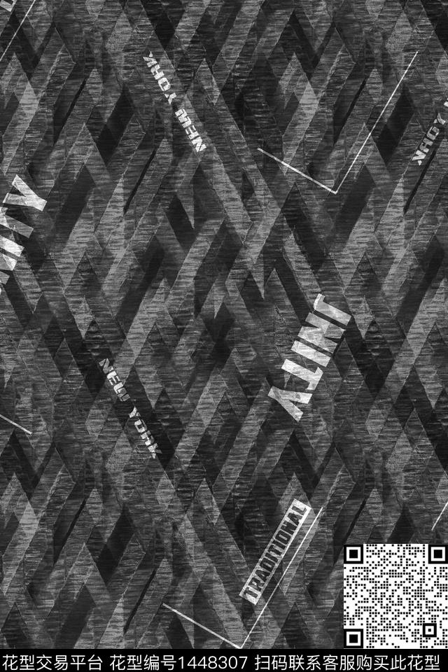 几何字母男装数码印花华亿平台下载（图片编号: 1448307） - 瓦栏（Walan）
