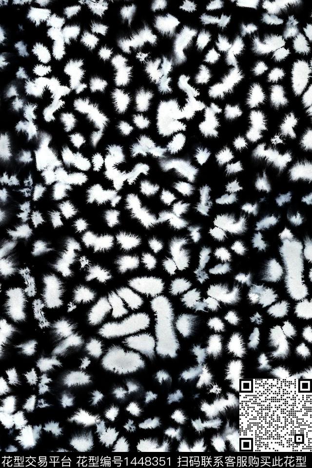 黑白华亿平台豹纹女装数码印花华亿平台下载（图片编号: 1448351） - 瓦栏（Walan）