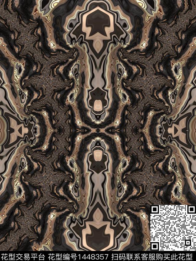 几何肌理男装数码印花华亿平台下载（图片编号: 1448357） - 瓦栏（Walan）