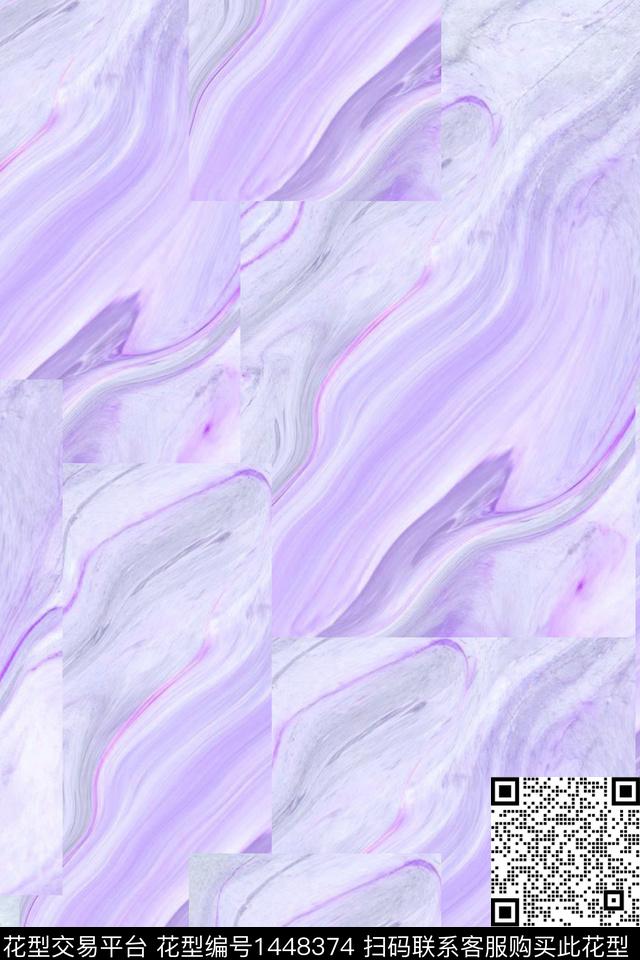 肌理女装抽象数码印花华亿平台下载（图片编号: 1448374） - 瓦栏（Walan）