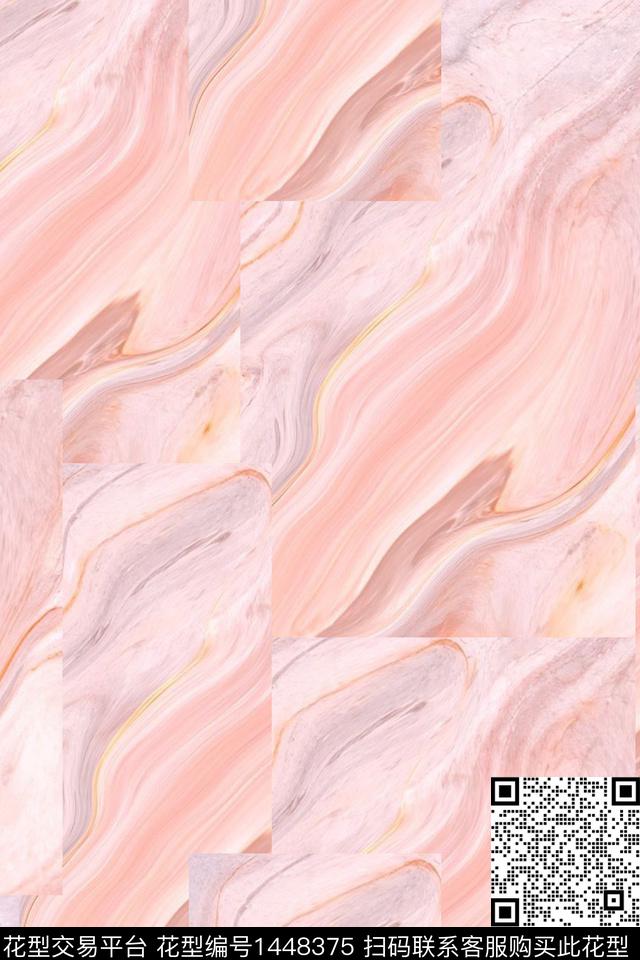 肌理女装抽象数码印花华亿平台下载（图片编号: 1448375） - 瓦栏（Walan）