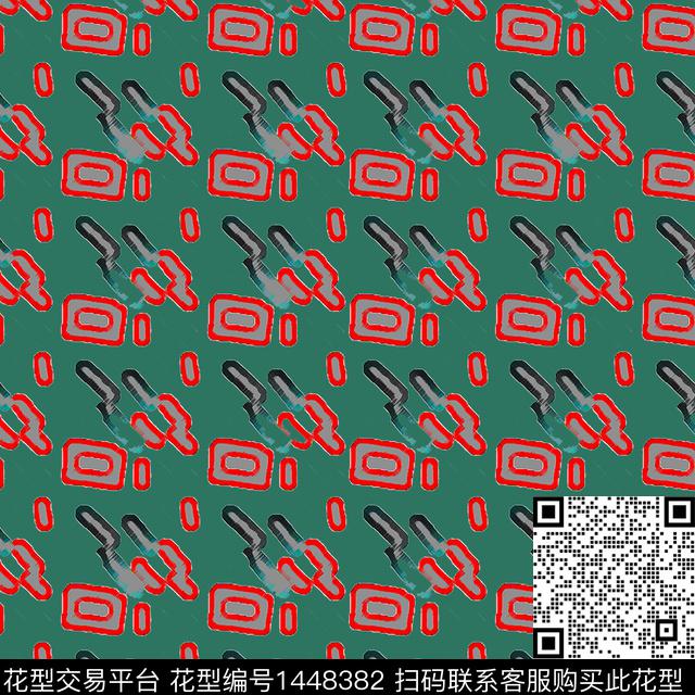 几何大牌风抽象数码印花华亿平台下载（图片编号: 1448382） - 瓦栏（Walan）