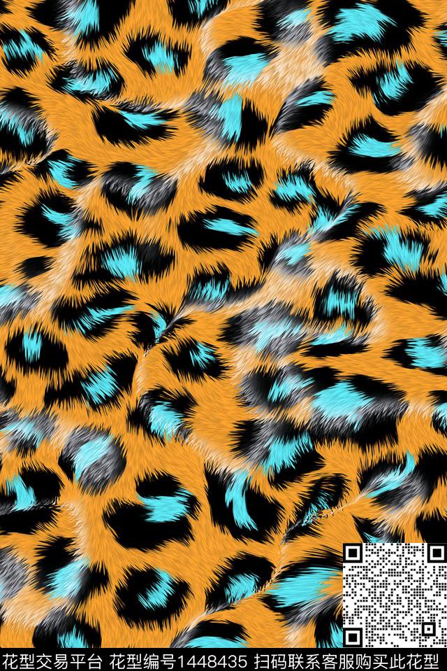 豹纹纹理迷彩数码印花华亿平台下载（图片编号: 1448435） - 瓦栏（Walan）