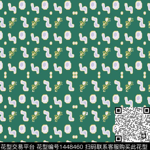 几何大牌风抽象数码印花华亿平台下载（图片编号: 1448460） - 瓦栏（Walan）