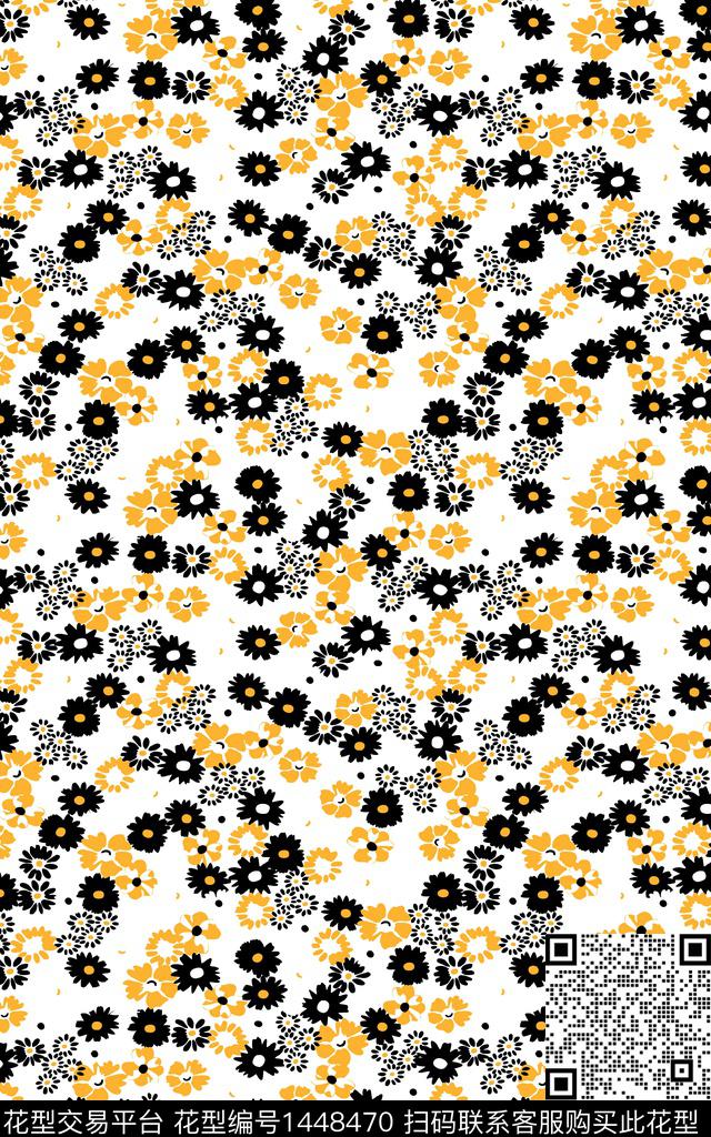 清爽底花卉花卉大牌风数码印花华亿平台下载（图片编号: 1448470） - 瓦栏（Walan）