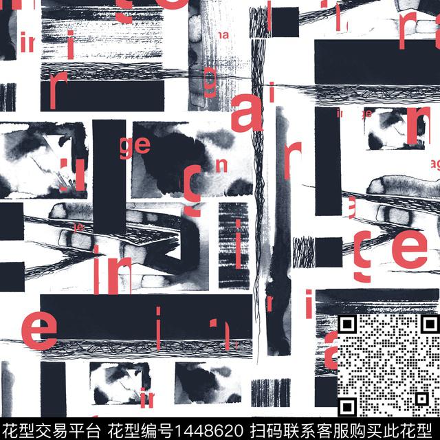 水彩字母羽绒服印花数码印花华亿平台下载（图片编号: 1448620） - 瓦栏（Walan）