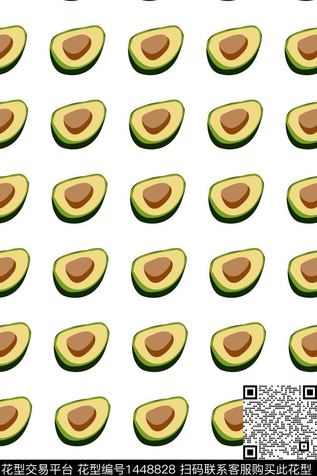 水果牛油果传统印花华亿平台下载（图片编号: 1448828） - 瓦栏（Walan）