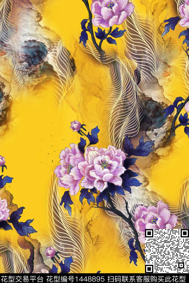 连衣裙旗袍香云纱数码印花华亿平台下载（图片编号: 1448895） - 瓦栏（Walan）