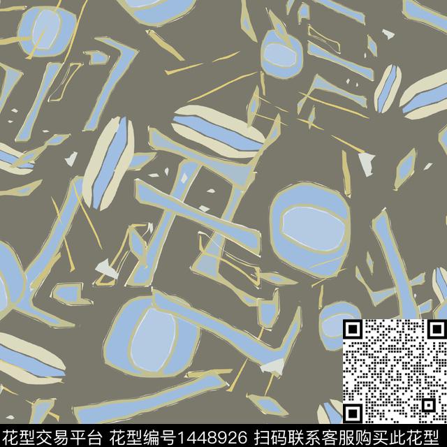 几何大牌风抽象传统印花华亿平台下载（图片编号: 1448926） - 瓦栏（Walan）