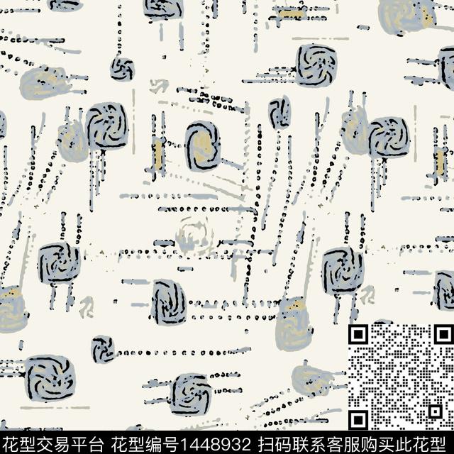 几何大牌风抽象传统印花华亿平台下载（图片编号: 1448932） - 瓦栏（Walan）