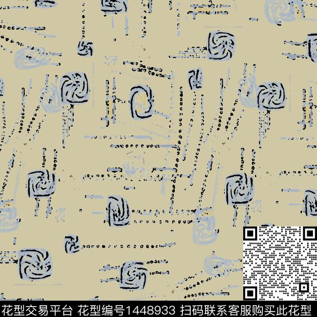 几何大牌风抽象传统印花华亿平台下载（图片编号: 1448933） - 瓦栏（Walan）